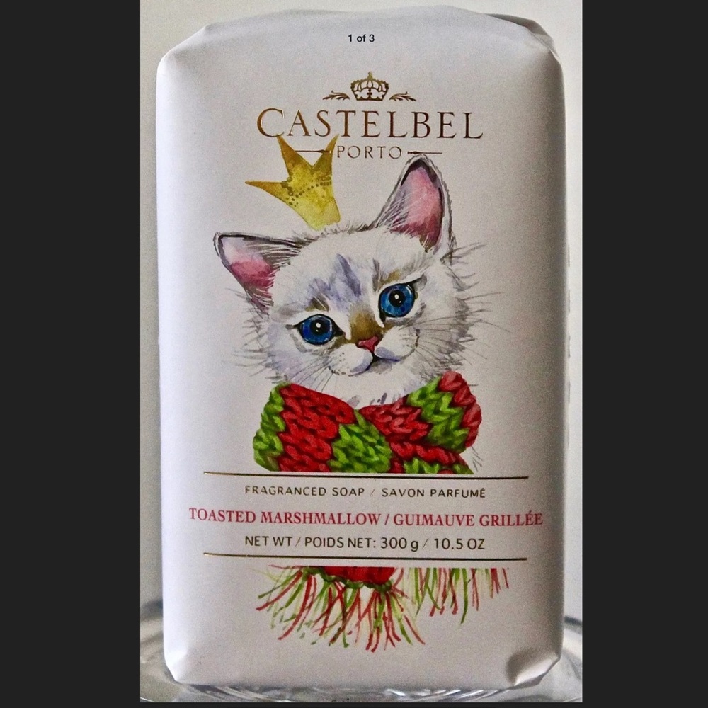 CASTELBEL PORTO TOASTED MARSHMALLOW KITTY SOAP FRAGRANCE NEW 10.5 OZ NEW